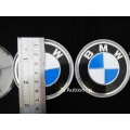 LOGO BMW โลโก้ บีเอ็มดับเบิล สแตนเลส + ฝาล้อ BMW 1 ชุด 4ชิ้น V.2