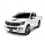 Sticker X - series สีเทา ลาย ขอบแดง อีซูซุ ดี-แมกซ์ ใหม่ ISUZU ALL NEW D-MAX  2012 เอ็กซีรี่ ราคาชุดละ 1200 บาท ส่งฟรี