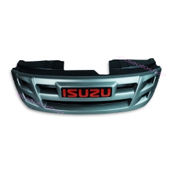 หน้ากระจัง กระจังหน้า ใส่รถกระบะ อีซูซุ ดี-แมกซ์ ใหม่ ปี 2012 ISUZU ALL NEW D-MAX 2012 กระจังหน้าแต่ง x series ชิ้นเดียว สีเทาอ่อน + โลโก้ V.2