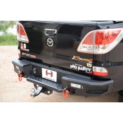 กันชนท้าย G-SERIES REAR BAR For fit Mazda Bt 50 Pro Hamer พร้อมห่วงแดง OMG + ชุดบอล ball  V.2