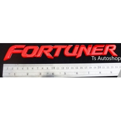 LOGO ' FORTUNER '  FOR ALL CAR MODELS โลโก้ติดรถยนต์ FORTUNER สีแดง