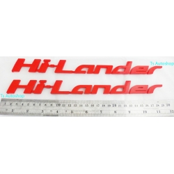 logo โลโก้ Hi - LANDER D-MAX ISUZU RED แดง  ส่งฟรี 