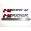 LOGO โลโก้ sticker ลาย Hi - Rider  สีเทา Gray