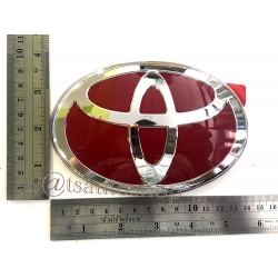 logo ตราโตโยต้า พื้นแดง Toyota red Size:9.5x14CM