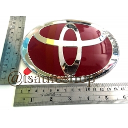 logo ตราโตโยต้า พื้นแดง Toyota red Size:11x15CM