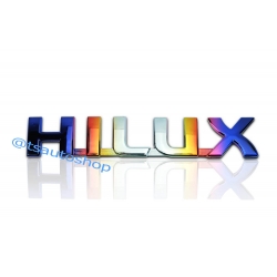 logo HILUX โลโก้ ไฮลักซ์ สี titanium  Anodize   สีอลูมิเนียมสีไทเทเนียม อโนไดซ์