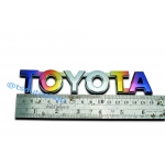 logo TOYOTA โลโก้ โตโยต้า สี titanium  Anodize   สีอลูมิเนียมสีไทเทเนียม อโนไดซ์