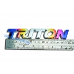 logo TRITON โลโก้ ไททัน สี titanium  Anodize   สีอลูมิเนียมสีไทเทเนียม อโนไดซ์