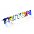 logo TRITON โลโก้ ไททัน สี titanium  Anodize   สีอลูมิเนียมสีไทเทเนียม อโนไดซ์
