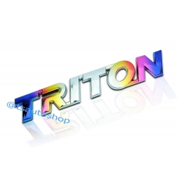 logo TRITON โลโก้ ไททัน สี titanium  Anodize   สีอลูมิเนียมสีไทเทเนียม อโนไดซ์