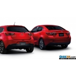 กันสาด สีดำ มาสด้า 2 2015 Mazda 2 2015 4 - 5 ประตู V.1