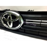 กระจังหน้า REVO​ พร้อมโลโก้​ toyota​ Carbon kevlar คาร์บอนเคฟล่าร์ Toyota  Hilux Revo 2015 รีโว้ 2015 ส่งฟรี​ ems