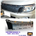 หน้ากระจัง กระจังหน้า  Ford Ranger ยกชุด พร้อมไฟ Led 4 จุด ส่งฟรี