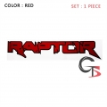สติ๊กเกอร์ แร๊พเตอร์ แดง ดำ sticker raptor red black Ranger 2015 MC ใหม่ Ford Ranger ฟอร์ด เรนเจอร์ All new ranger 2015 mc ส่งฟรี  ems 
