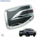 ครอบฝาถังน้ำมัน ดำด้าน + โครเมี่ยม 2012 - 2015 MC ใหม่ Ford Ranger ฟอร์ด เรนเจอร์ All new ranger  2012 - 2015 mc ส่งฟรี ems
