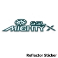 sticker สติ๊กเกอร์ Toyota Mighty x SGL ส่งฟรี Ems  สีเทา - ดำ สะท้อนแสง