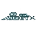 sticker สติ๊กเกอร์ Toyota Mighty x SGL ส่งฟรี Ems  สีขาว - ดำ