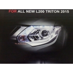 ครอบไฟหน้า - ครอบไฟท้าย ชุบ โครเมี่ยม Triton ไททัน 2015 L200 VS v.2 ส่งฟรี