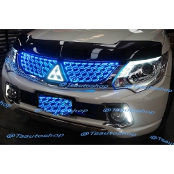 กระจังหน้ามีไฟ Triton ไททัน 2015 Fitt ไฟ LED แสงสีฟ้า ส่งฟรี EMS