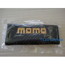 ปลอกหุ้มสายเบลท์ สีดำ เครฟล่า คาร์บอน ด้ายเหลือง ลาย MOMO