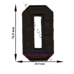 ตัวเลขศูนย์ 0 ตัวร๊ด ติดเสื้อ กางเกง หมวก กระเป๋า
