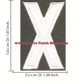 X เอ็กซ์ ตัวอักษรภาษาอังกฤษ ตัวร๊ด ติดเสื้อ กางเกง หมวก กระเป๋า