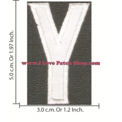 Y วาย ตัวอักษรภาษาอังกฤษ ตัวร๊ด ติดเสื้อ กางเกง หมวก กระเป๋า
