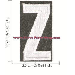 Z แซด ตัวอักษรภาษาอังกฤษ ตัวร๊ด ติดเสื้อ กางเกง หมวก กระเป๋า